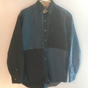 Denim Checkerboard Sweater Mens Small